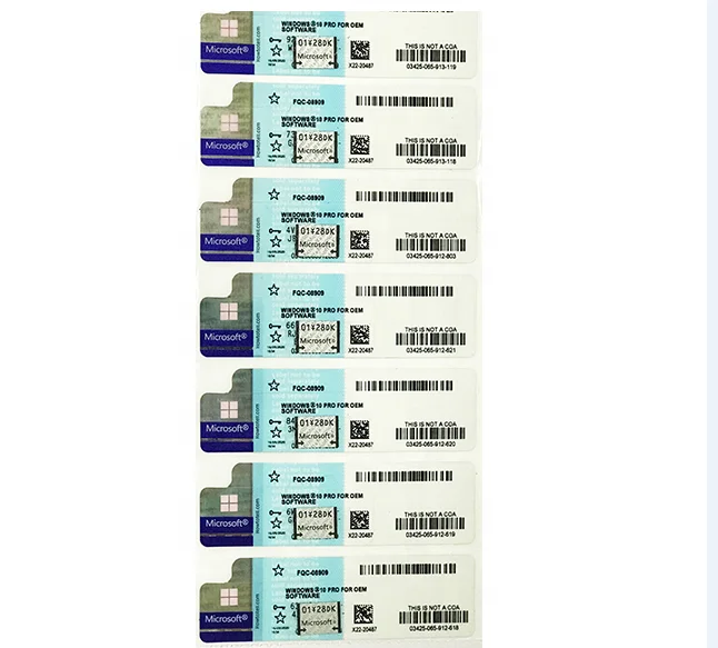 Latest Version Windows 10 Professinal Key Code Windows 10 Pro 32/64Bit COA Sticker