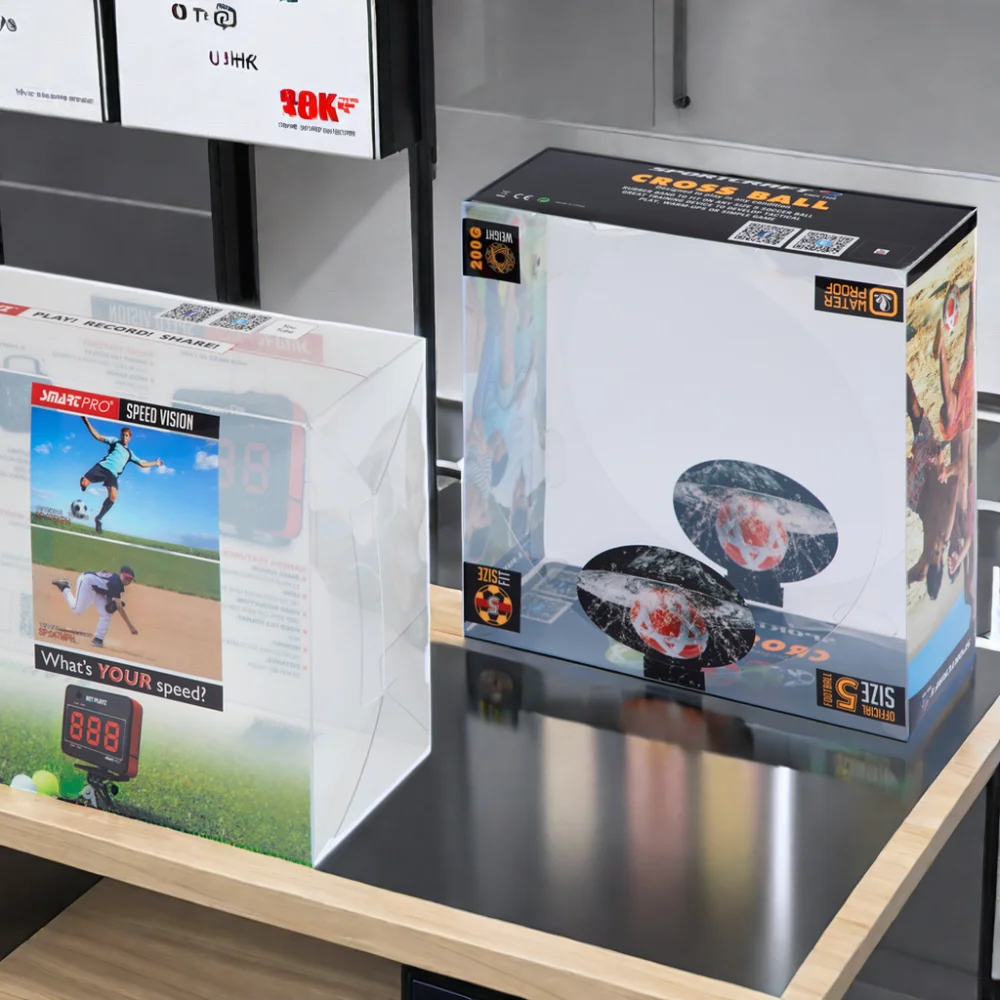 Wholesale Custom Cardboard Clear Blister Display Box Pet Plastic Retail Packaging Electronic Products Widely Embossing Stamping