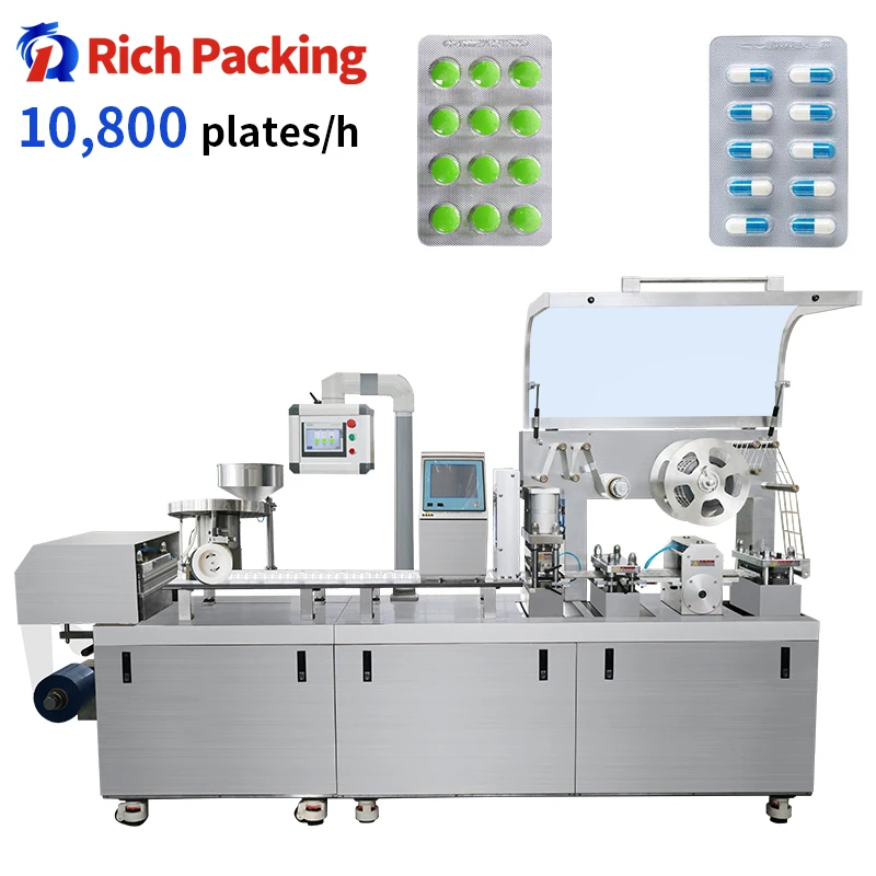 Dpp 260 Gmp Full Automatic Pharmaceutical Pill Tablet Softgel Capsule Packaging Blister Packing Machine Manufacturer