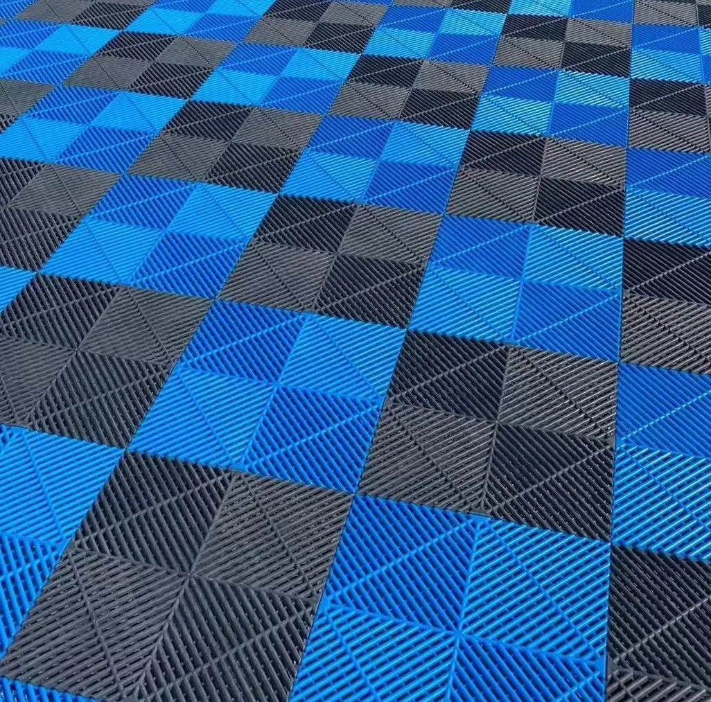 Pcv Floor Grille Workshop Modular Pp Interlocking Car Wash Plastic Floor Tiles Garage Flooring Mats