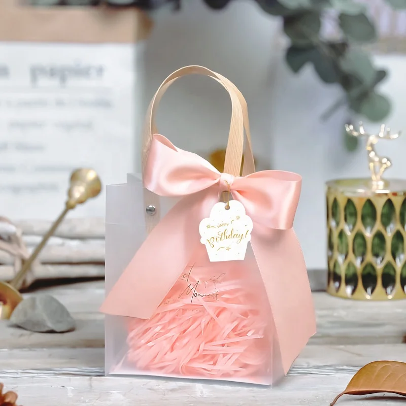 Transparent Bag Pvc 2023 Wholesale Custom Women Tote Bag Large Clear Transparent Gifts and flowers PVC Bags