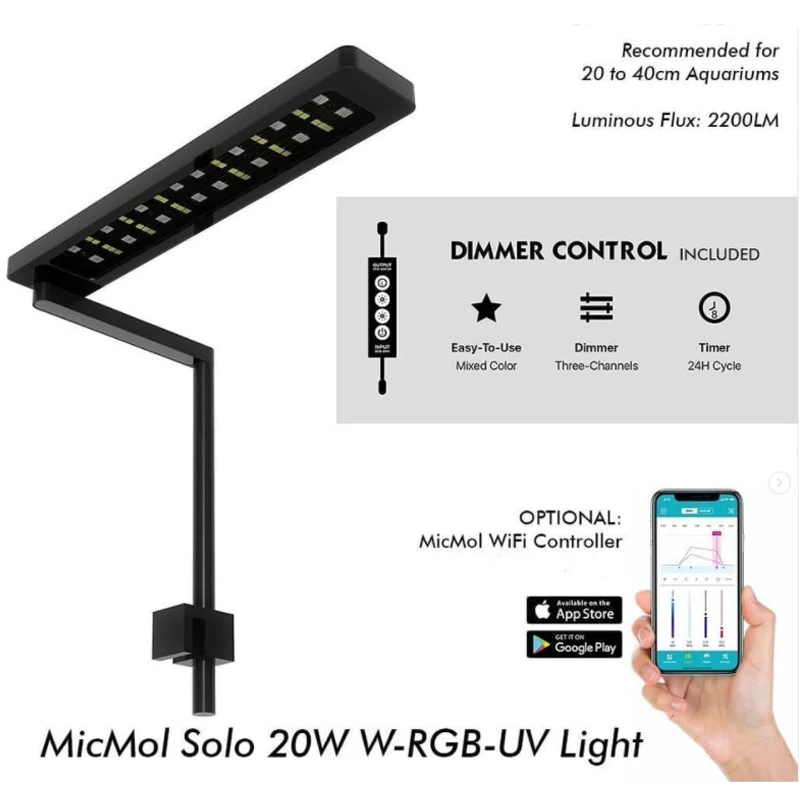 best high quality cheap Aquarium led lighting 20w Aquarium color coral reef used 20cm to 40cm led fish tank Aquarium light