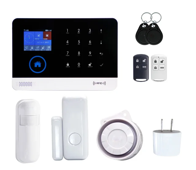 PGST Wireless WIFI GSM IOS Android APP LCD Display Remote Control Home Burglar Security Alarm System