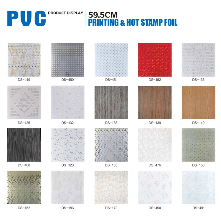 Manufacture Wholesale Custom Design PVC Ceiling Tiles Panels for Home Office