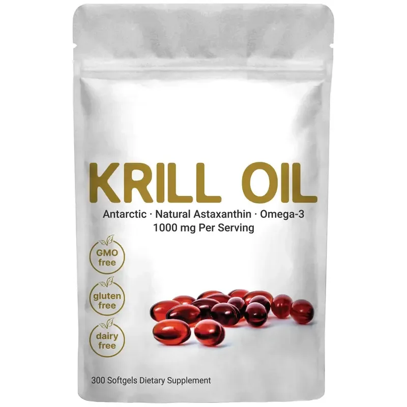 OEM Anti Oxidant Krill Oil Capsules Fish Oil Omega 3 Krill Oil Softgel Capsules