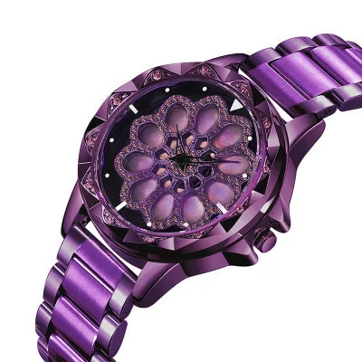 Hot Sale Women Wrist Fashion Watch Creative Luck Lady  Magnet Buckle Quartz Watch Female Rotating Dial Steel Band Luxury Watch