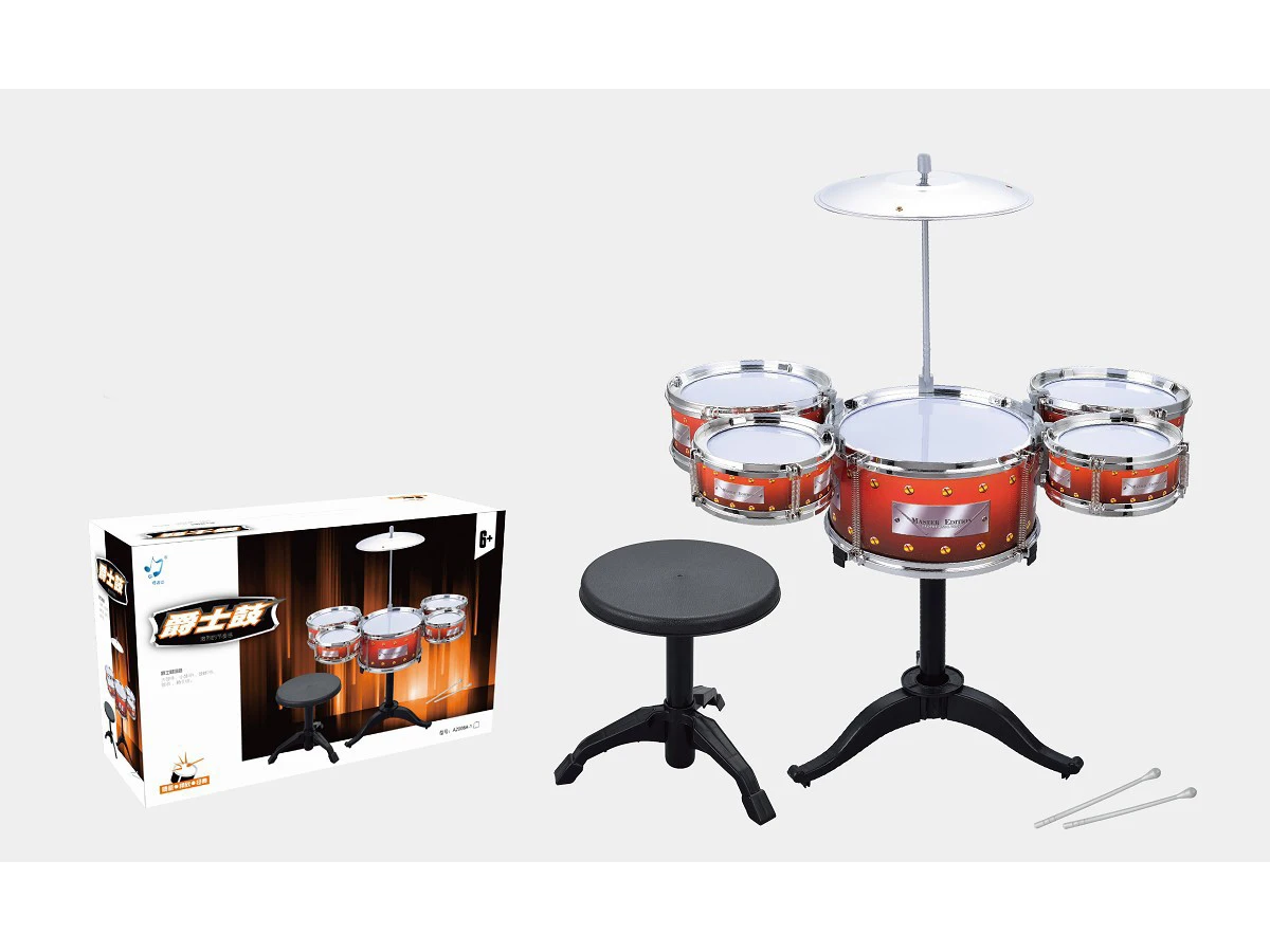 High quality kid drum kit educational music Desktop jazz drum set electroplate drum toy