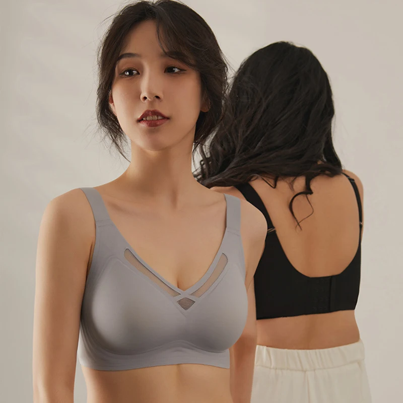 Wholesale Jelly Bras For Women Seamless Plus Size Bra Tops Full Coverage Hide Back Fat Comfortable Wireless Femme Bralette