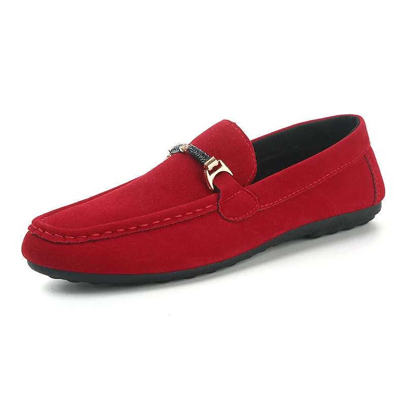  wholesale red suede velvet casual shoes fashion formal loafers for