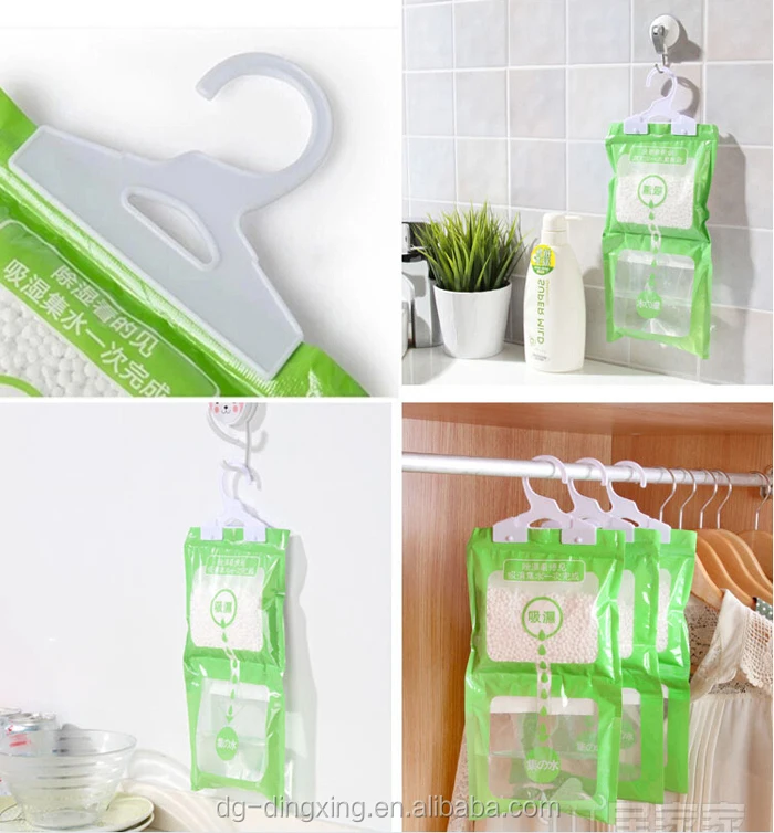 Manufacturer wholesale household anti humidity moisture absorb and odor eliminator closet wardrobe hanging dehumidifier bag