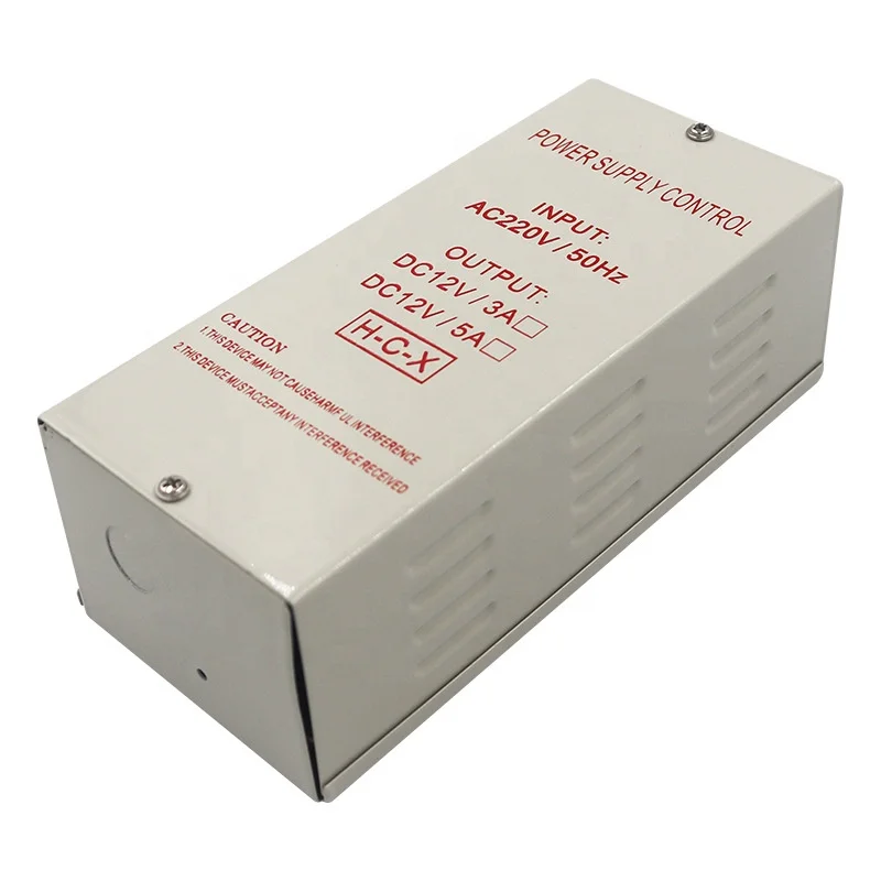 Remote access control power supply 5A electric plug and swipe card security monitoring electromagnetic lock power transformer