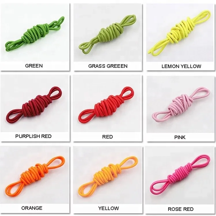 China Custom High Quality High Strength Colorful Round Elastic Rubber Latex  Elastic Cord Rope Rubber Latex