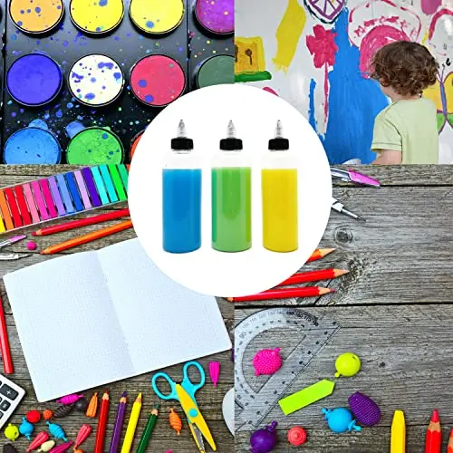 Hot Selling 50ml 100ml 250ml Solvents Oils Paint Ink Squeeze PET Tip Applicator Plastic Bottle with Twist Top Cap