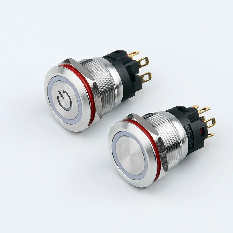 WD19A 19mm 5pin Ring with light Hold button switch