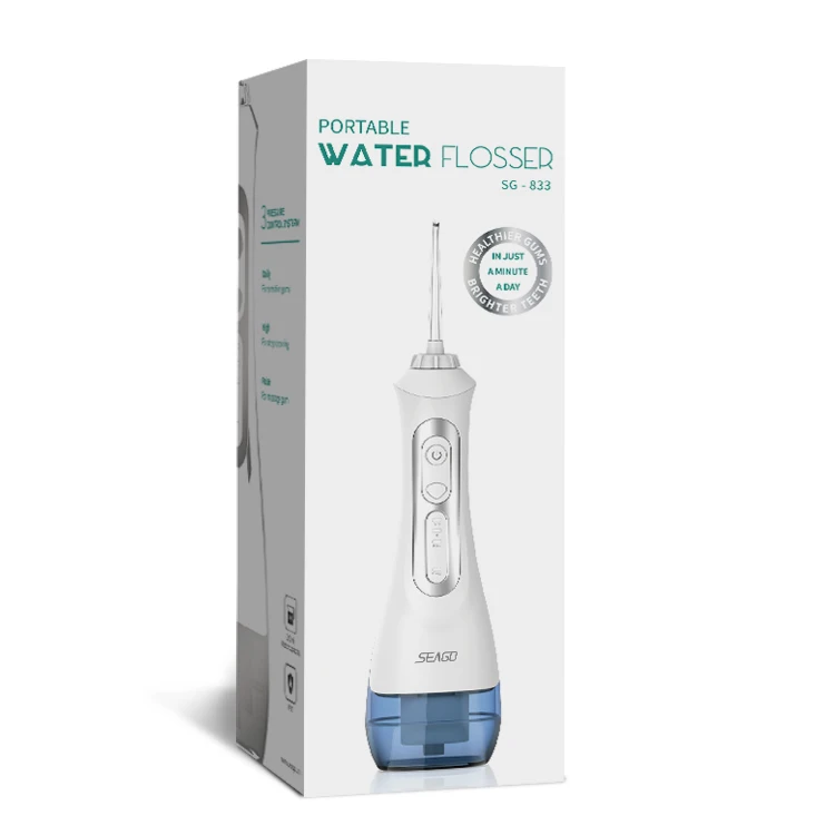 2024 Oral Hygiene Rechargeable Dental Water Flosser IPX7 Waterproof Portable with 3+ Modes Soft Transparent Nozzle Tips Custom
