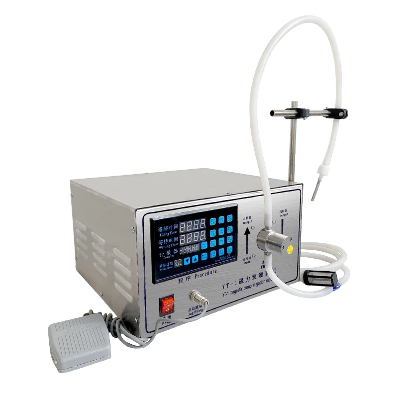 YT-1 magnetic pump cooking oil pet bottle perfume filling machine liquid semi automatic