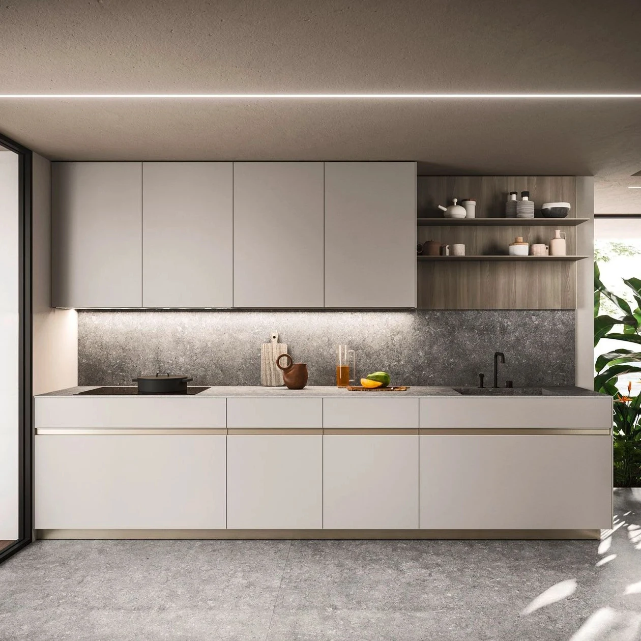 eco-friendly office white kitchen cabinets with led lighting customized cabinetry for apartments home design plan