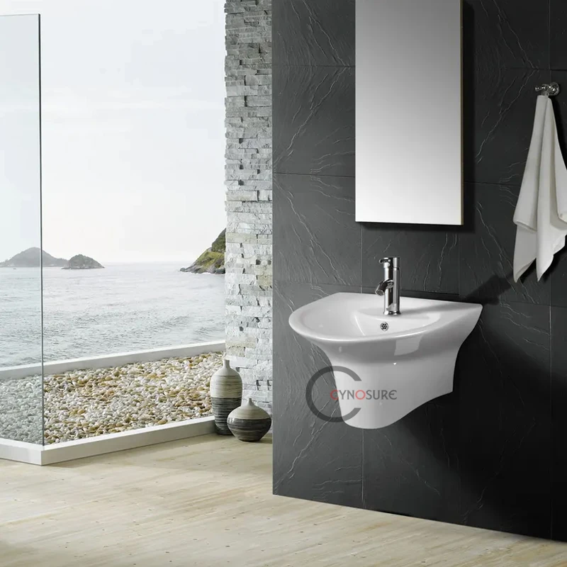 Unique Shampoo Sinks Hanging Wash Basin Bathroom Wall Hung Wash Basin Ceramic