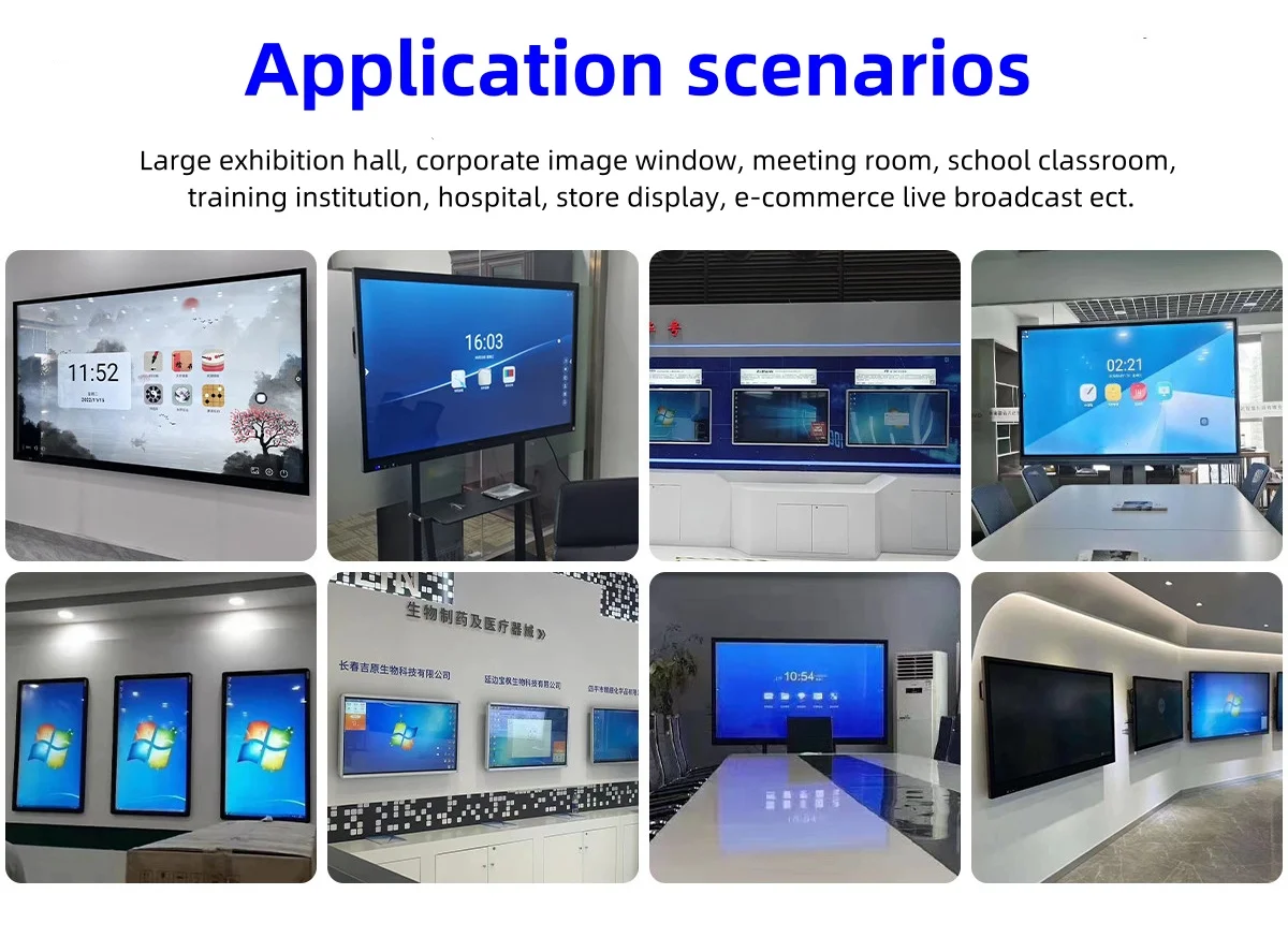 55 65 75 86 Inch Smart Board Price Multi Lcd Touch Screen Smart Tv White Board Whiteboard Marker Interactive Boards for Schools