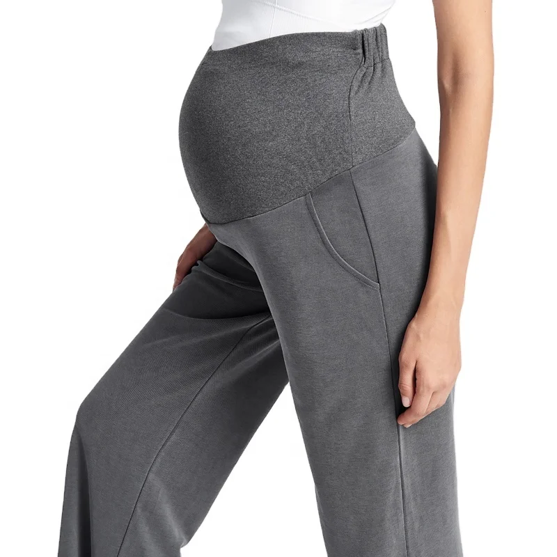 Women Wide/Straight Comfy Lounge Pregnancy Trousers Maternity Pants