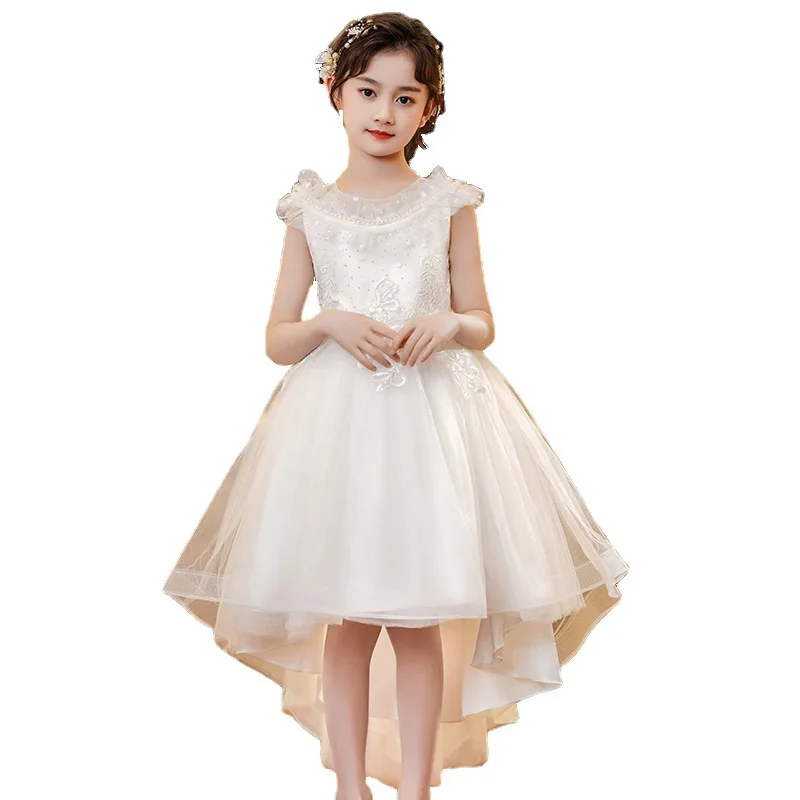 Formal dress Pompous gauze host model catwalk show performance dress trailing female baby princess skirt summer