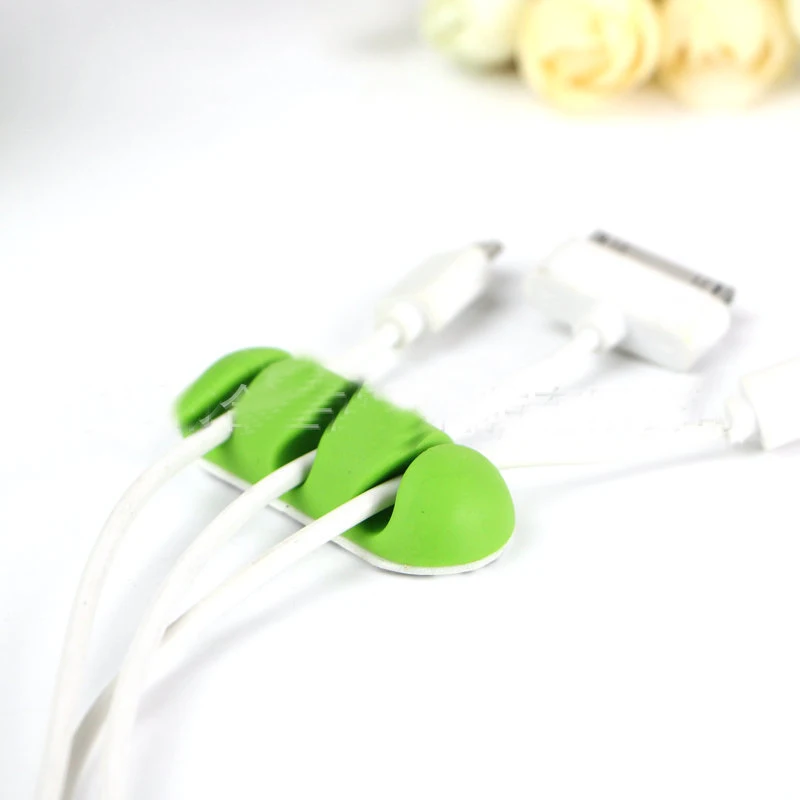 2021 Wire Cord Holder Protector Management Organizer Cable Wire Clip Holder Long Strip Silicone Wire Retention Cable Holder Clip