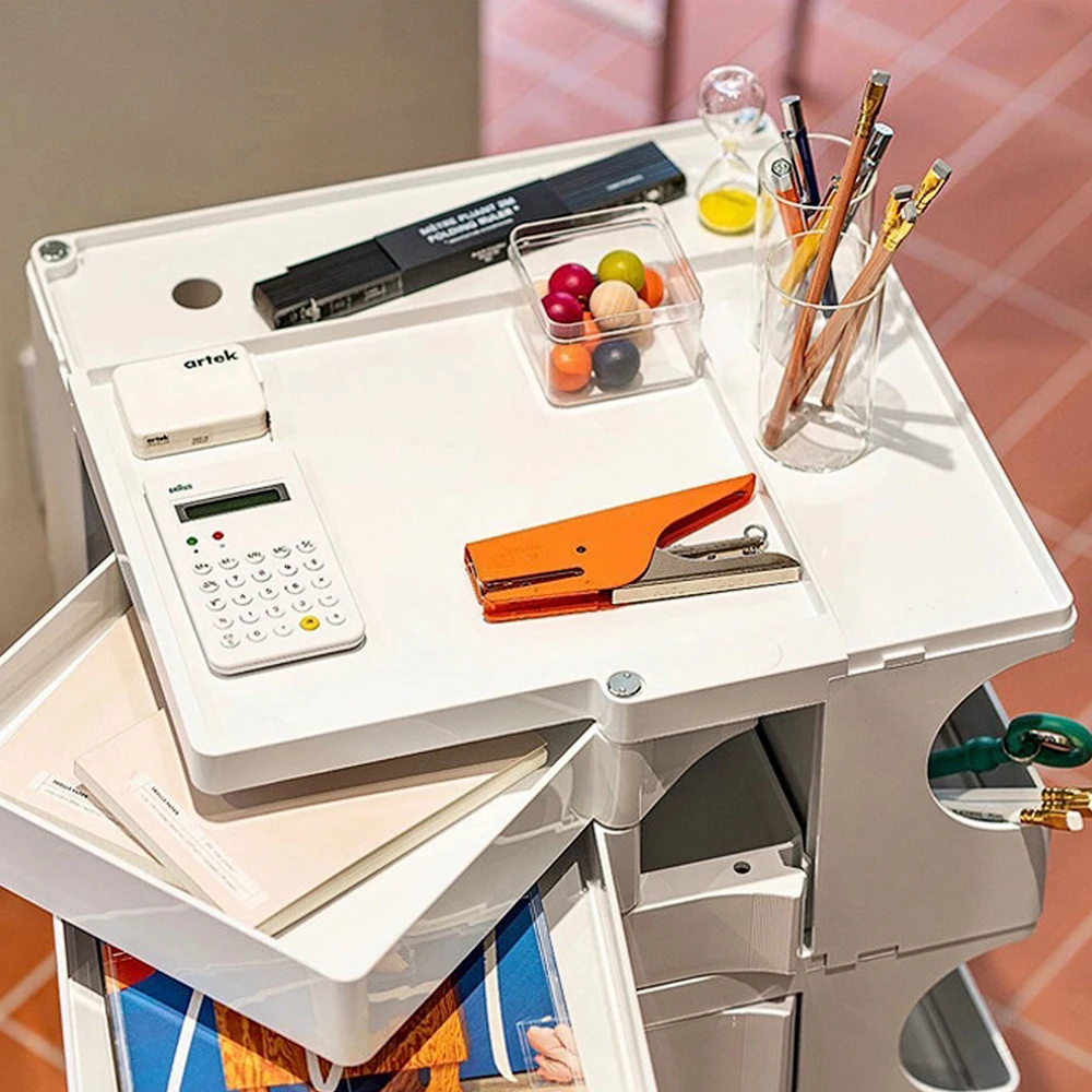 Mobile 3 tier multifunction shelving storage rack unit organizer trolley