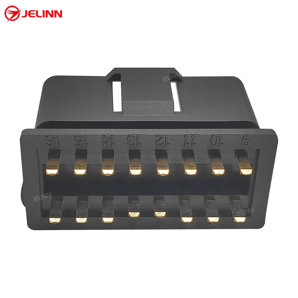 Автомобильный 16-контактный разъем OBD 2 OBDII с прямыми штифтами