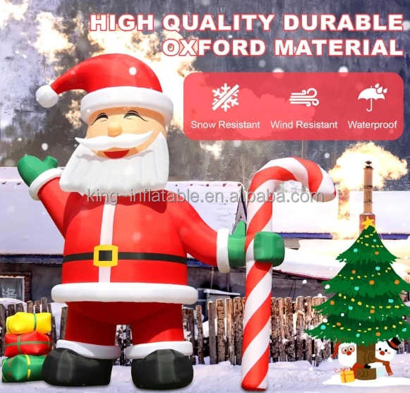 20FT 26ft 33ft 40ft Christmas Inflatable Santa Claus Outdoor Blow Up Giant Santa Inflatable Christmas Decoration