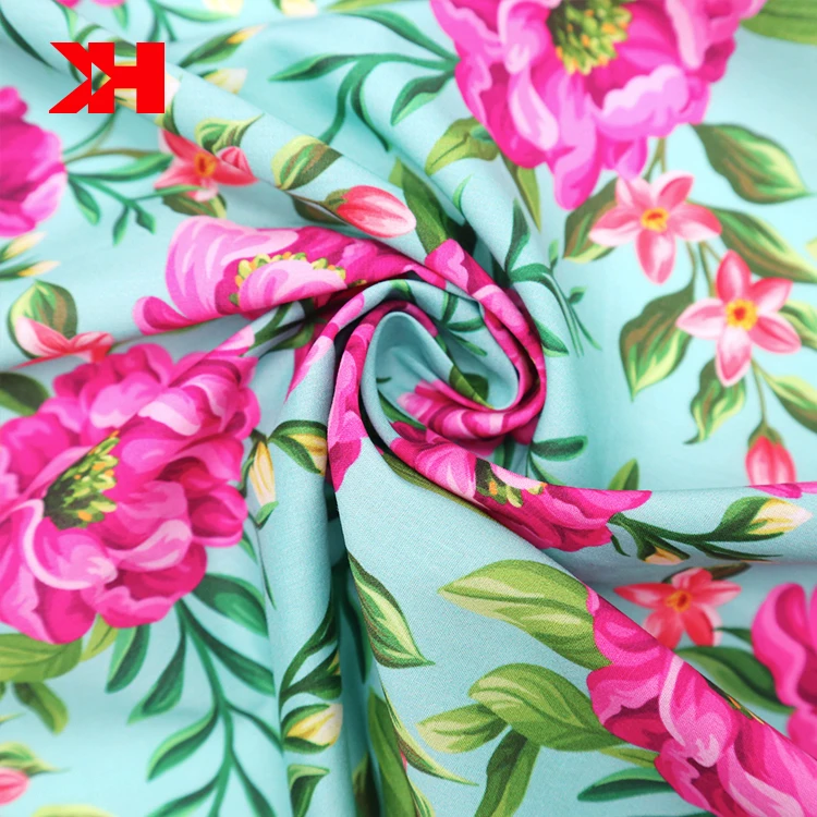 Kahn Lightweight 100 silk fabric natural printed satin silk fabric