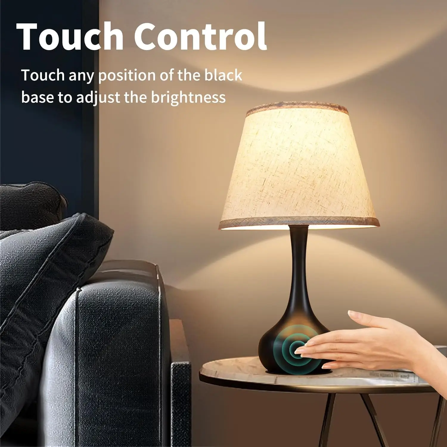 High-Quality Luxury Hotel Bedroom Room Portable Touch Retro Table Lamp