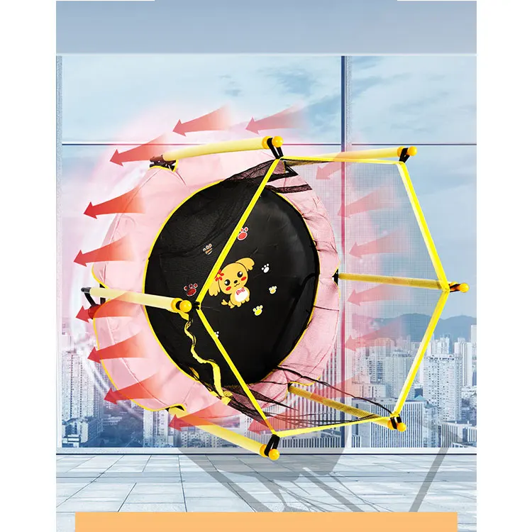 round bungee jumping kids trampoline indoor children mini rebounder trampoline with safety net