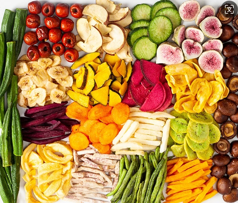 Wholesale Mixed Fruit Vegetable Crisp Chips 18 Kinds FD Dried Net Red Snacks Comprehensive Crisp Mushroom Snacks Bulk Packaging