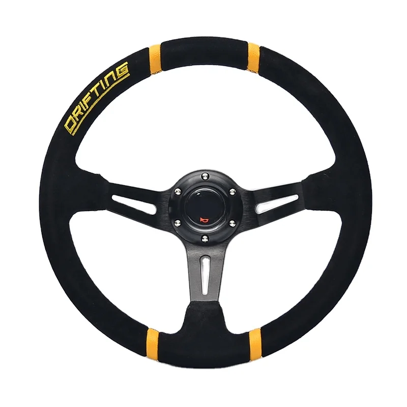 Kinggo завод гоночный автомобиль 90 мм Глубокая тарелка 350 рулевое колесо кожаное