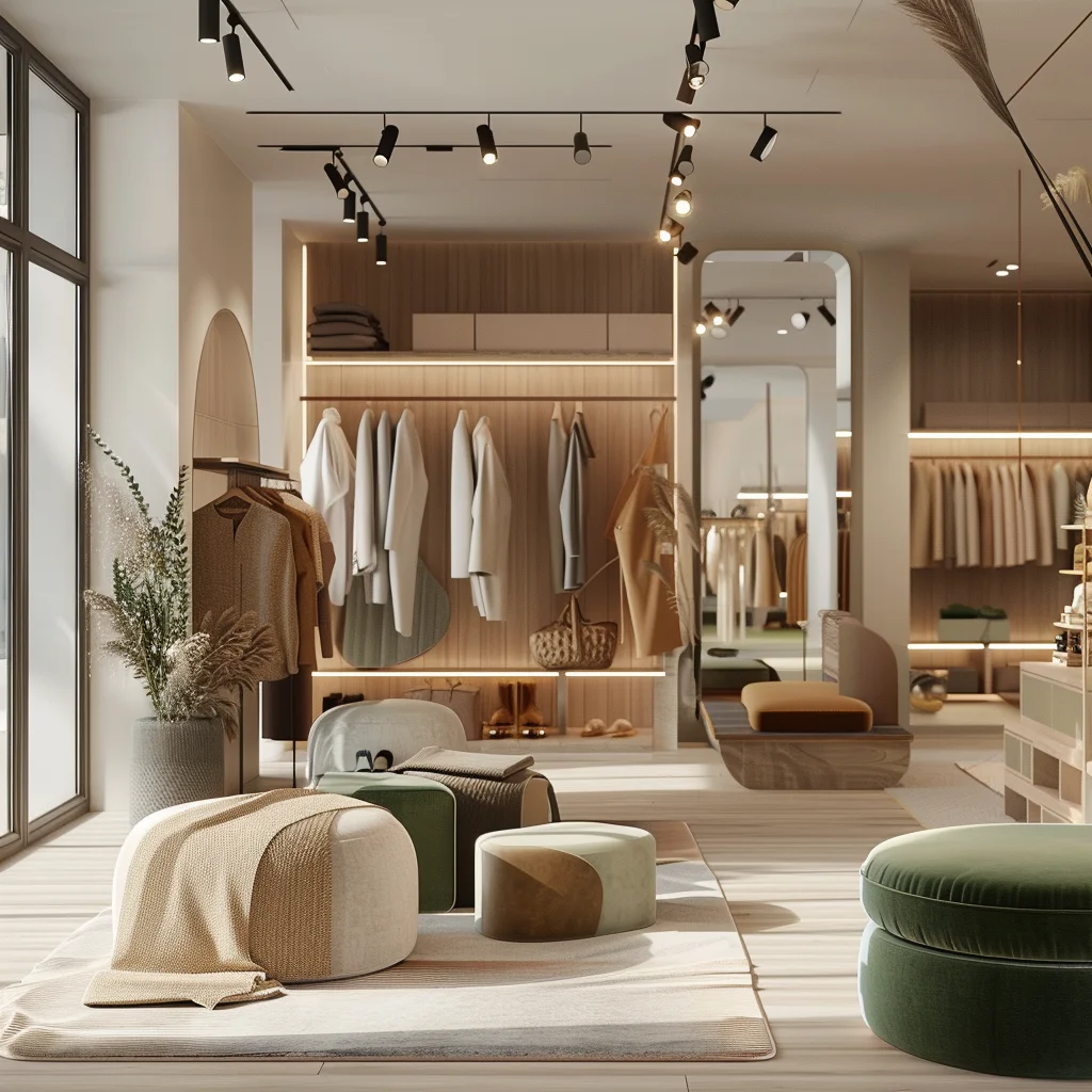 Modern Fashionable Garment Store Luxury Ladies Clothes Shop Design Store Interior Design for Retail Clothing Store