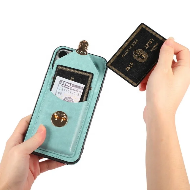 Fashion real leather accessories phone case crossbody women phone wallet case for iphone 13 series