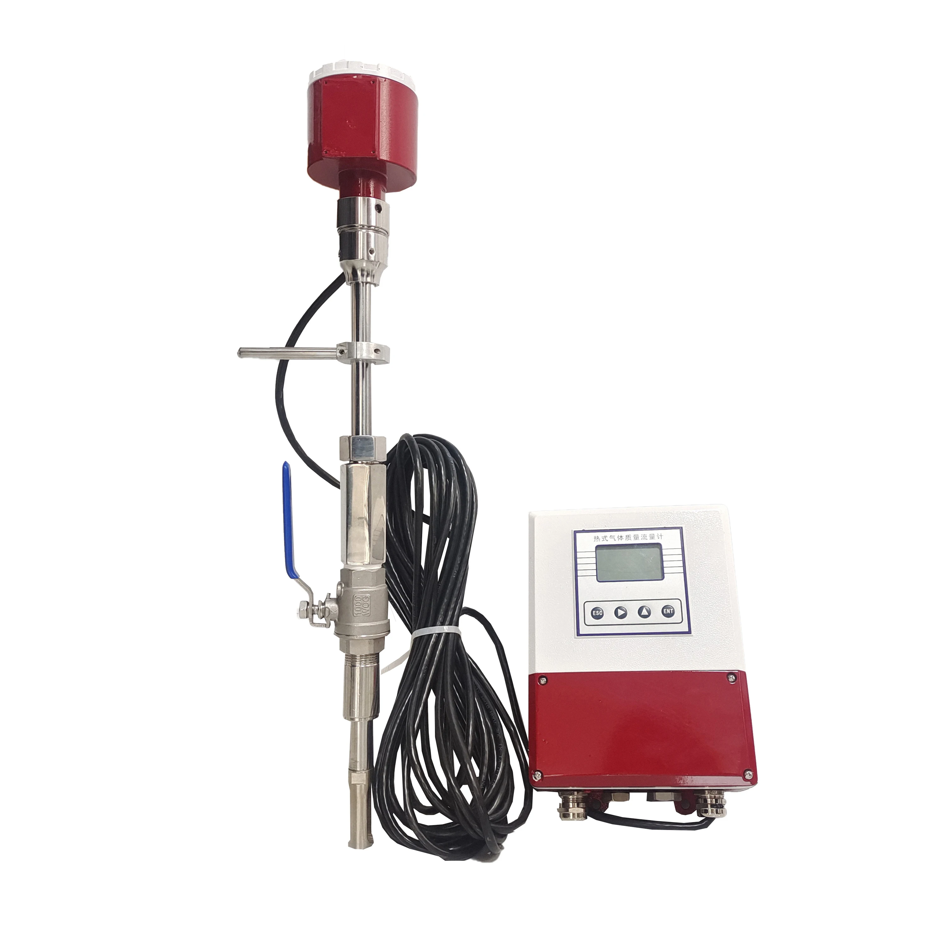 Insertion mass flow meter rs485 modbus output thermal gas mass flow meters
