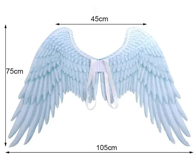 ecowalson Angel Feather Wings Halloween Christmas Decoration Party Props Stage Performance Show Scene Layout Angel Wings