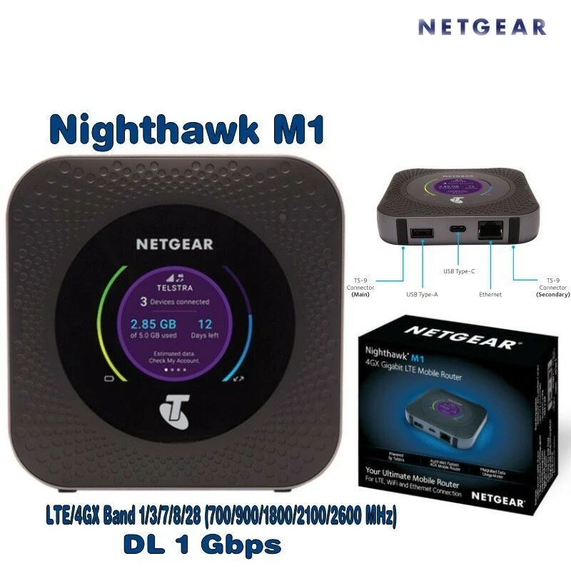 Разблокированный сетевой механизм M1 MR1100 4G гигабитный мобильный Точка доступа Cat16 WiFi роутер наружный Max 1 Gbps скорость загрузки для Telstra