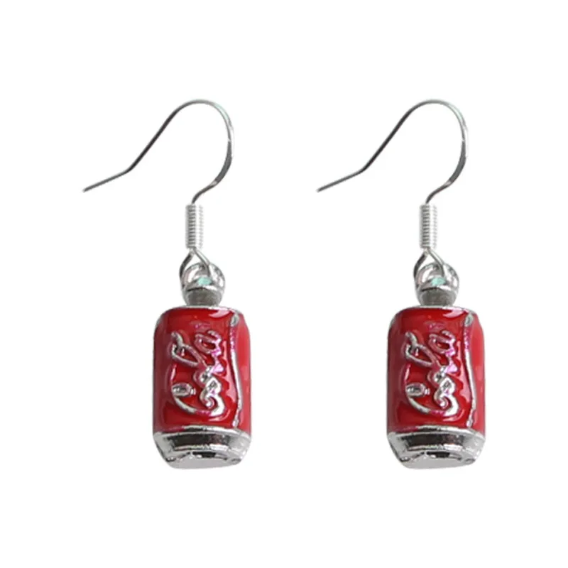 Fashion handmade hypoallergenic funny hip hop earrings