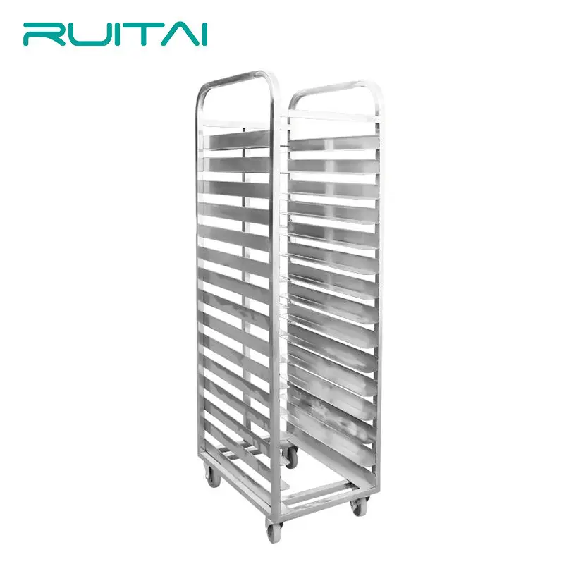 Stainless steel rack trolley 15/16 layers cart car baking tray oven pan drying sheet food grade trolley bakery kitchen equipment
