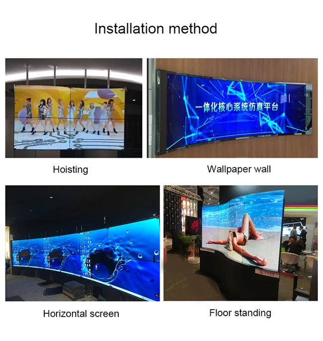 55 inch Flexible Curved Display OLED Customized Shape Screen for Advertising Exhibition and Events