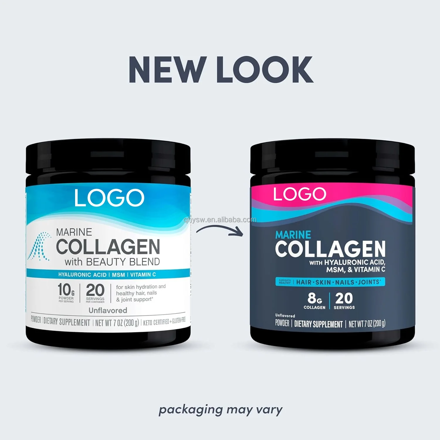 Absorbable Marine Collagen And Beauty Blend Support Vital Proteins Collagen Peptides Powder with Hyaluronic Acid and Vitamin C