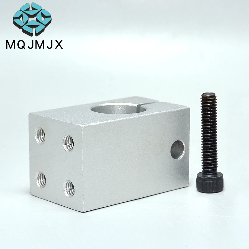 Aluminum Alloy Shaft Fixing Bracket Pillar Fixing Clamp with Threaded Parallel Guide Shaft Support Pipe Clamp Bearing Housing