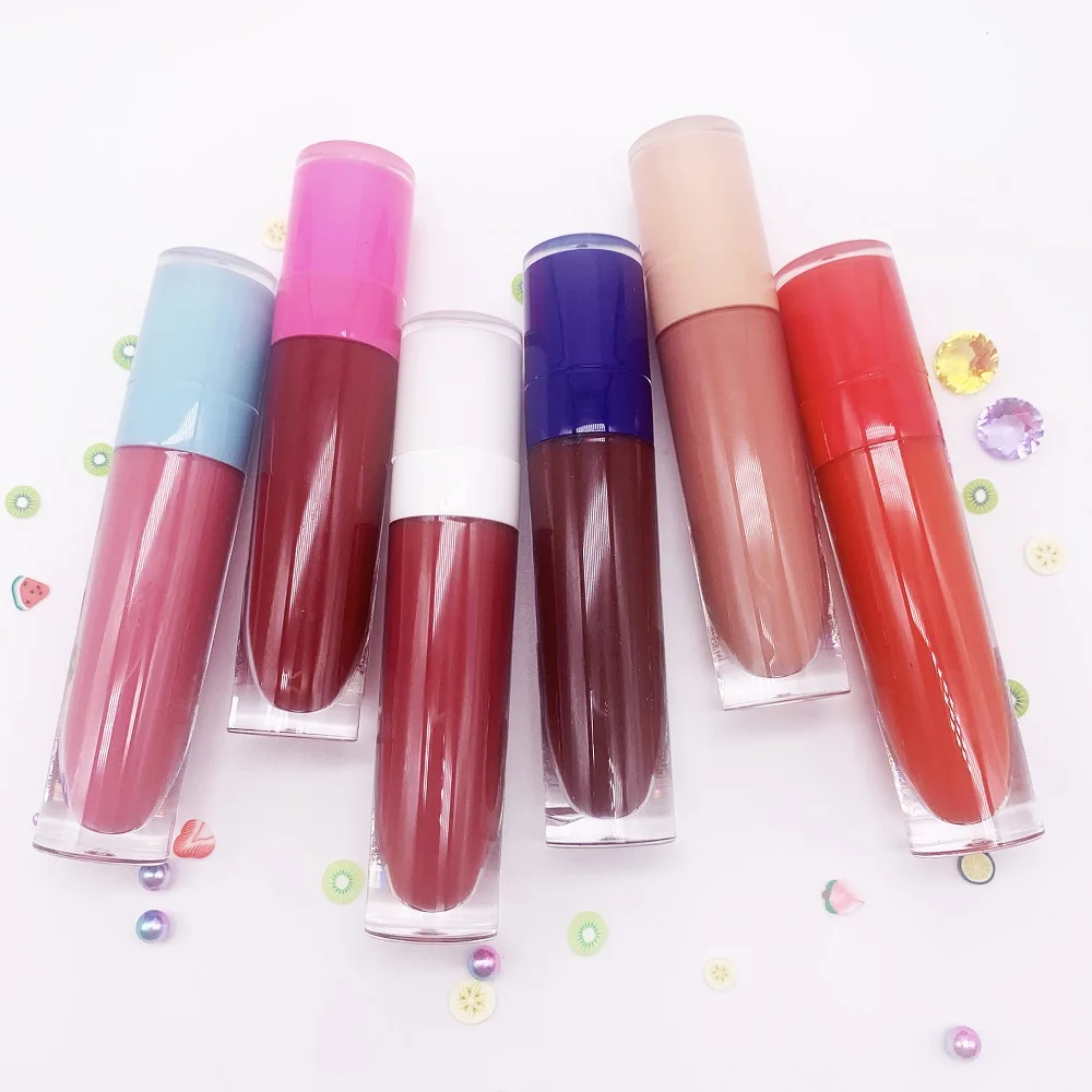 
Wholesale Custom Logo Private Label Fruity Natural Diamond Thick Shimmer Nude Shiny Lipgloss Glossy Clear Lip Gloss 