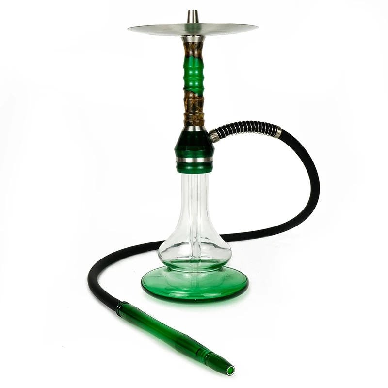 Стеклянная ваза для российского кальяна с деревянным стержнем кальян со светодиодной подсветкой