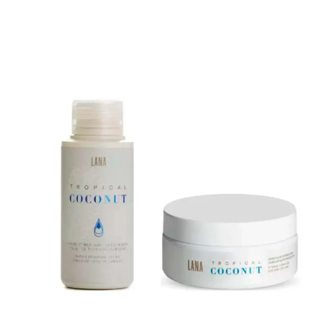 Tropical Coconut Progressiva 100ml + Hydration Cream 200g Vegan Tropical Coconut Progressive Brush without Formaldehyde - 100ML