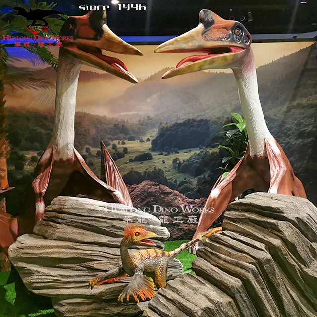 Free customized simulation robotic flying pterosaur dinosaur model