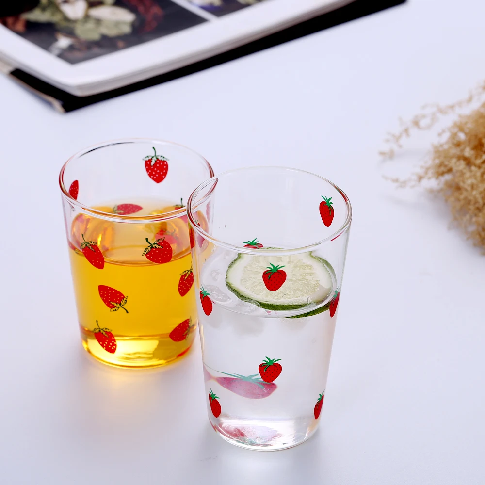 
wholesale Glass Cup ins Wind home cup tea mug water Cup girl cute high temperature resistant male simple fresh Mori tea making 