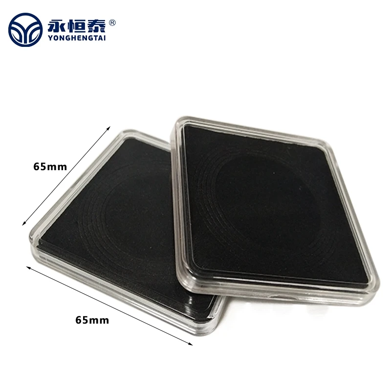 Acrylic  PC 65 * 65mm Flexible Replacement Inner Pad  Rectangular Storage Slab  Square Display Collection Capsule